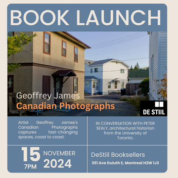 Book Launch 'Canadian Photographs by Geoffrey James