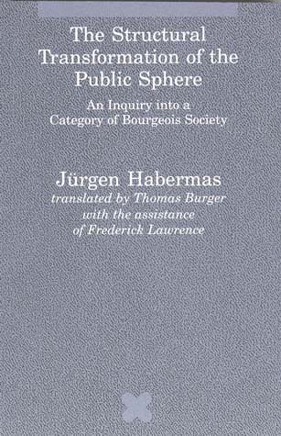 Cover of The Structural Transformation of the Public Sphere