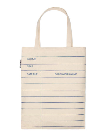 Cover of Library Card (Natural) Tote Bag