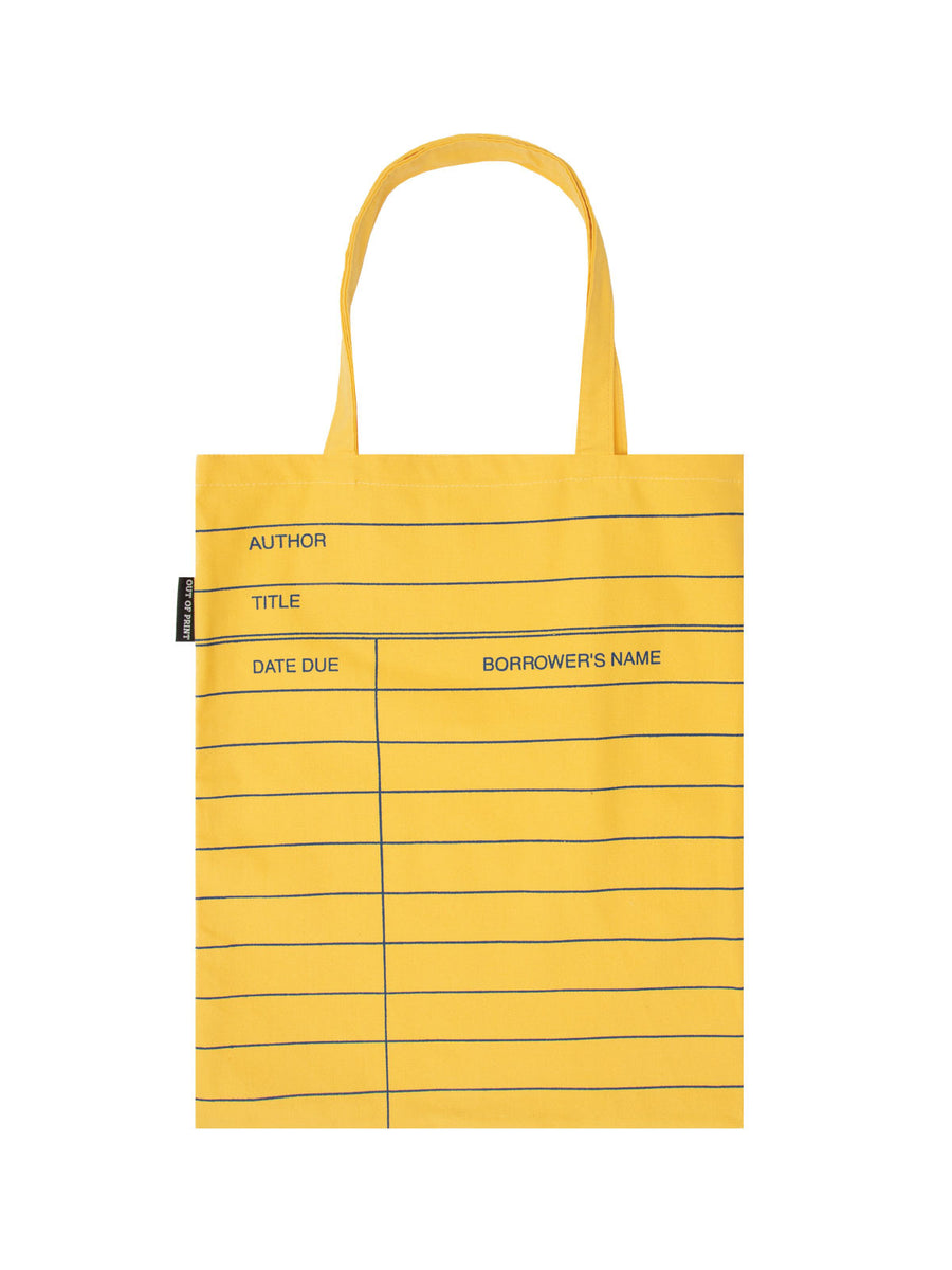 Cover of Library Card (Light Yellow) Tote Bag