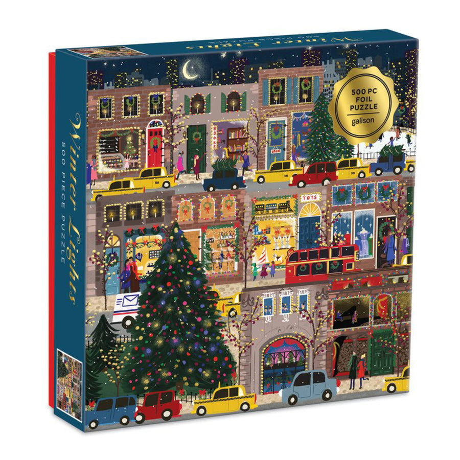 Cover of Winter Lights Foil Puzzle 500 Pc Puzzle